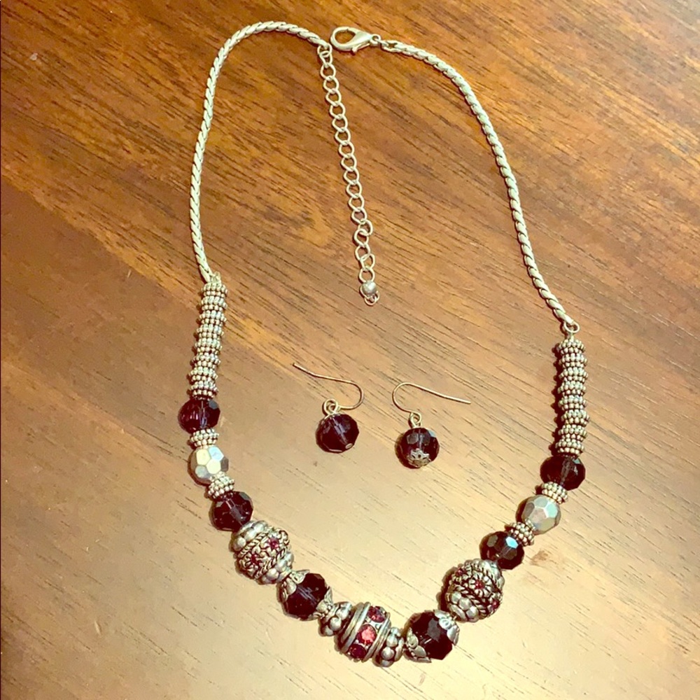 Custom made necklace and earrings set